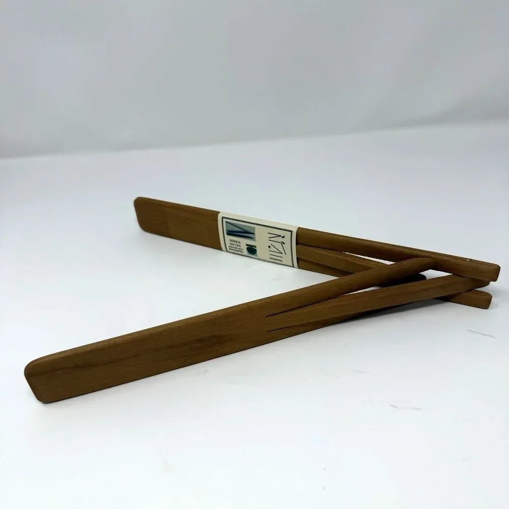 Gary Deadmond Myrtlewood Salad Tongs Flip Around Inside Out Handcrafted USA